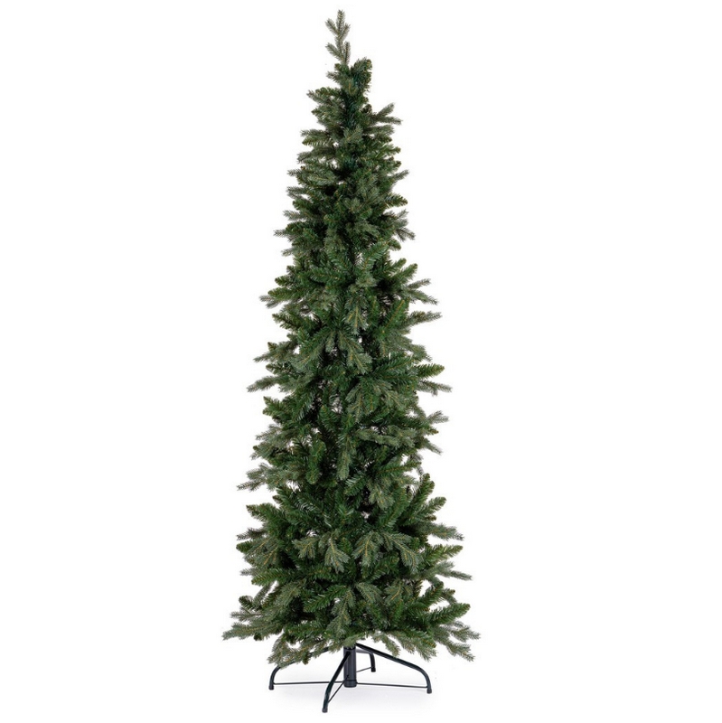 Albero di Natale slim alto 150 cm e largo 65 cm con 821 rami 
